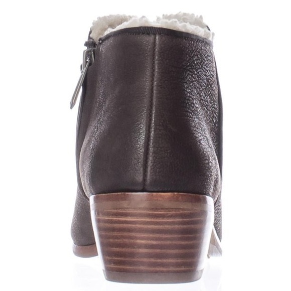Sam Edelman Ankle Boots Women's Size 8.5 US Coffee Brown Leather Sherpa Lined - Picture 10 of 13